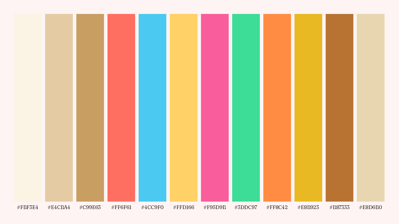The Bright Spring color palette