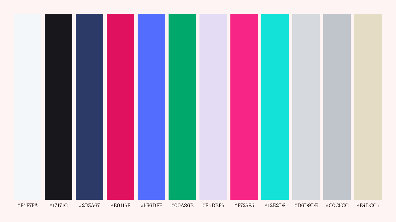 The Bright Winter color palette
