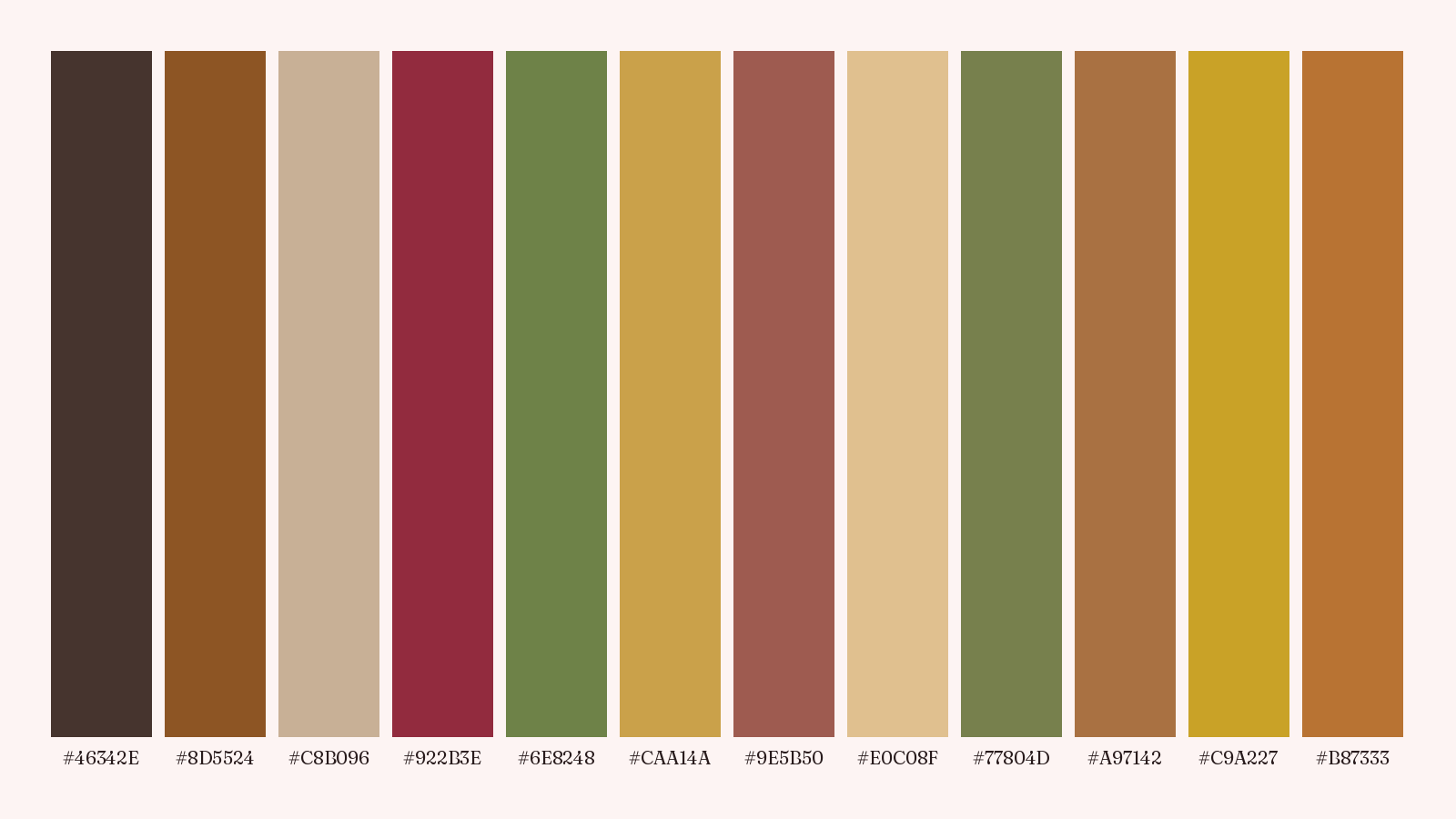 The Deep Autumn color palette