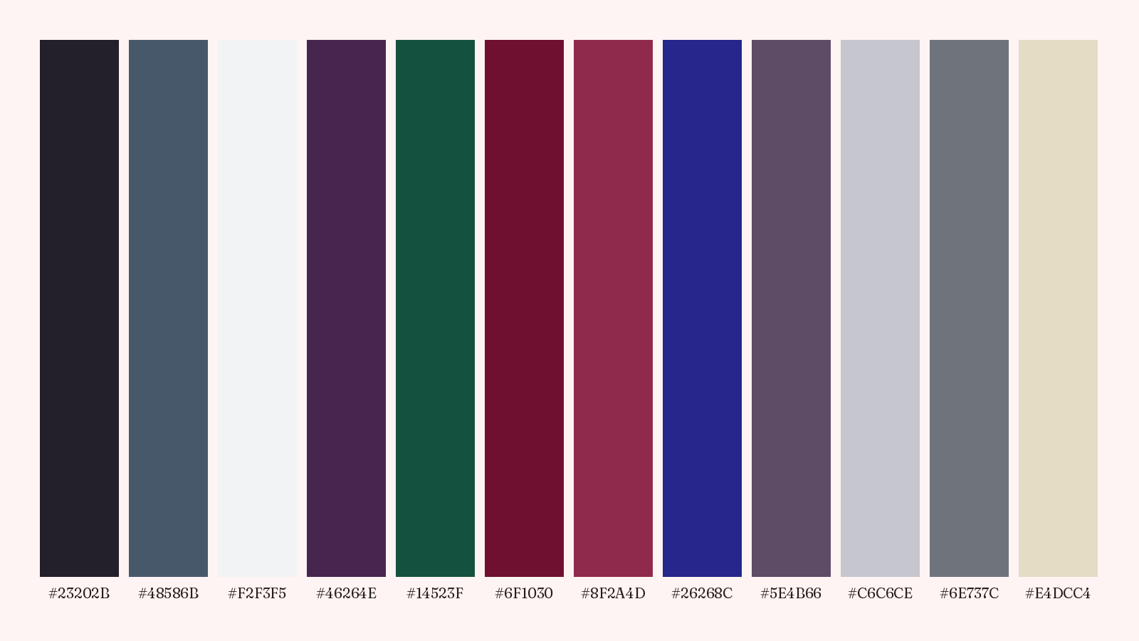 The Deep Winter color palette